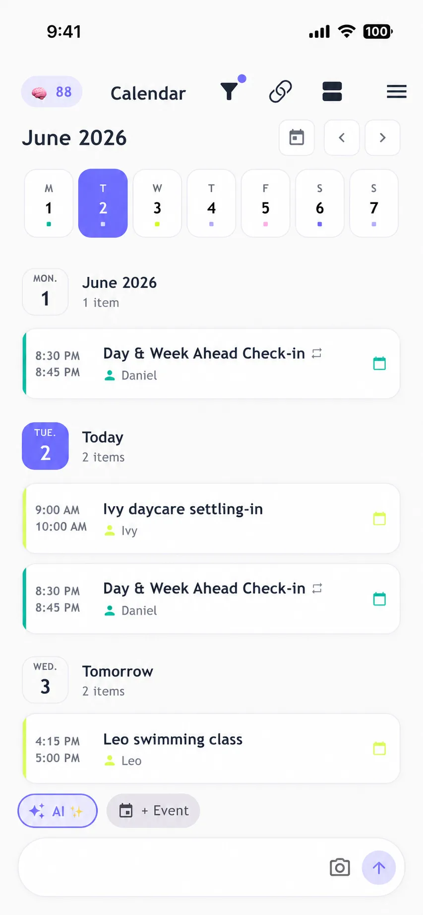 familymind shared family calendar